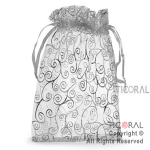 BOLSA ORGANZA BLANCO 20X25 ARABESCO HS3973-1 x 1